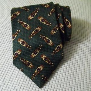 Resilio NECK TIE golf bag pattern green 100% imported SILK - MADE IN USA used